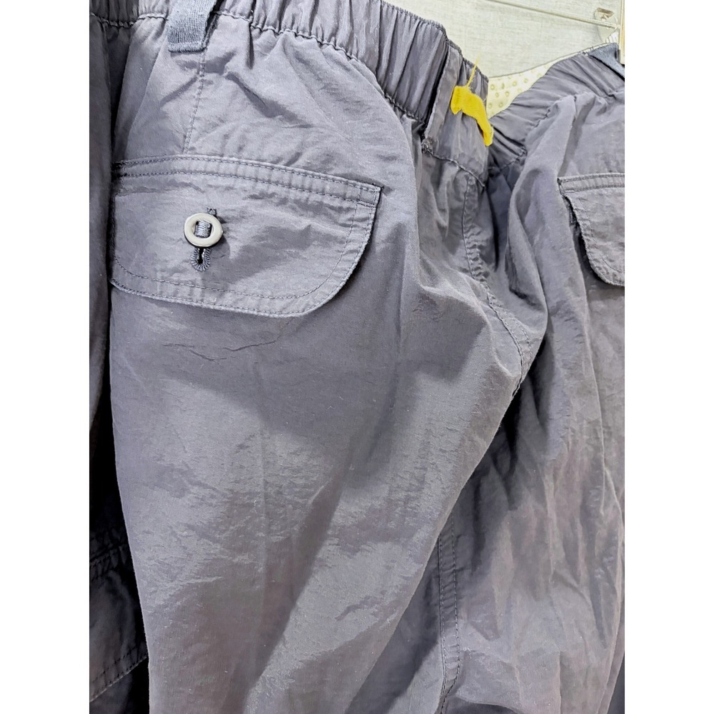 Lands End Gray Convertible Cargo Hiking Pants Roll Tab Capri Plus Size 24W - Picture 7 of 10
